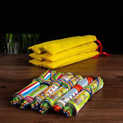 Buddha Stones Tibetan 10 Colors Windhorse Buddha Healing Auspicious Outdoor Prayer Flag