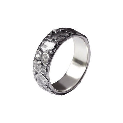 Buddha Stones Rock Pattern Luck Blessing Copper Ring