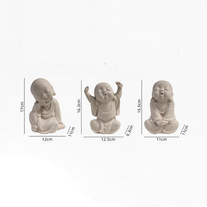 Buddha Stones Tibetan Meditation Buddha Monk Blessing Serenity Resin Home Decoration