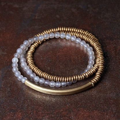 Tibetan Various Agate Stone Copper Protection Triple Wrap Bracelet (Extra 30% Off | USE CODE: FS30)