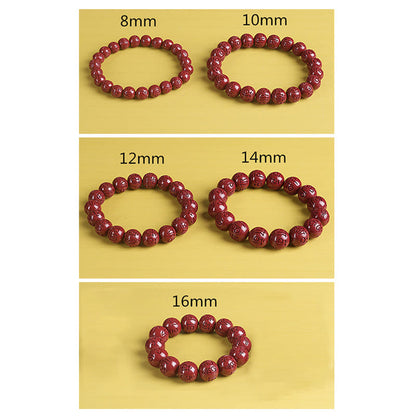 Buddha Stones Natural Double PiXiu Cinnabar Om Mani Padme Hum Wealth Luck Bead Bracelet