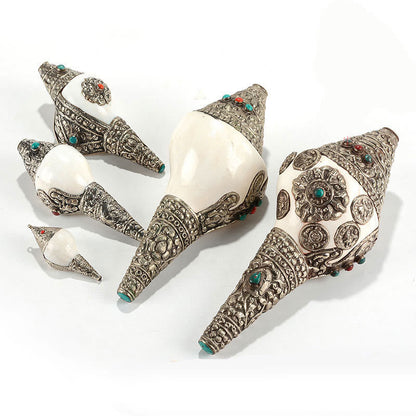 Buddha Stones Tibetan Natural Shankha Conch Shell Seashell Wealth Lucky Home Decoration