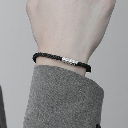 Buddha Stones Seven Deadly Sins Seven Virtues Braided String Bracelet