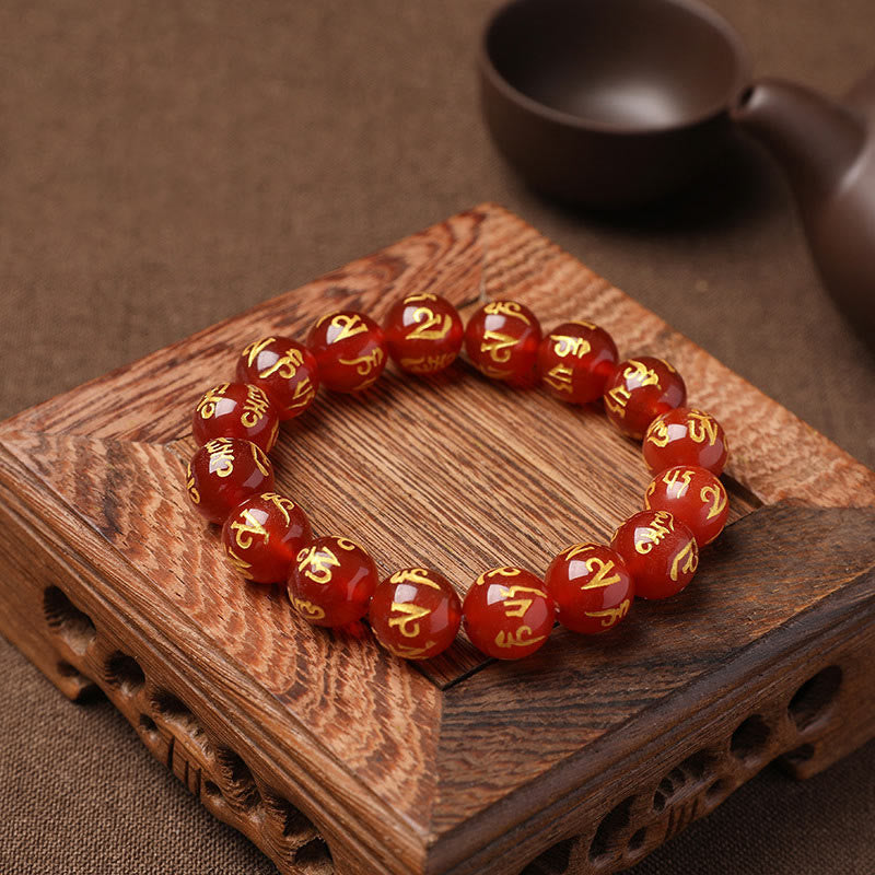 FREE Today: Open The Mind Tibet White Crystal Black Onyx Om Mani Padme Hum Meditation Bracelet