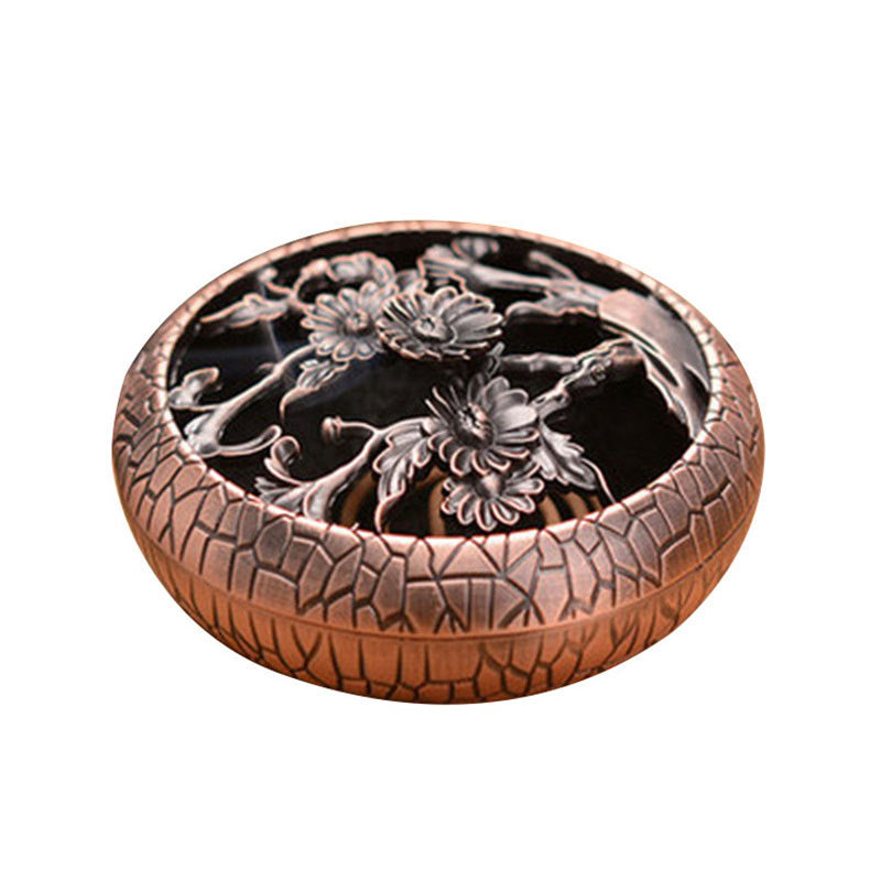 Buddha Stones Plum Flower Orchid Chrysanthemum Pattern Peace Incense Burner Decoration