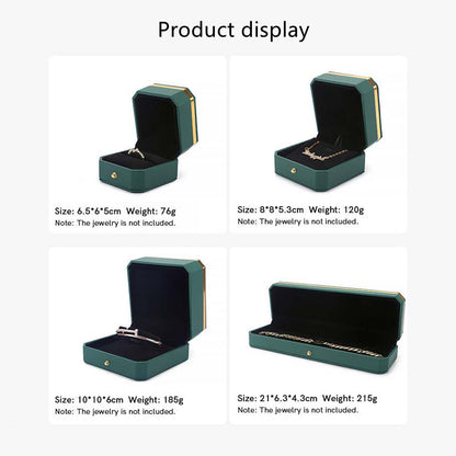 Buddha Stones Jewelry Storage Box PU Leather Gift Box