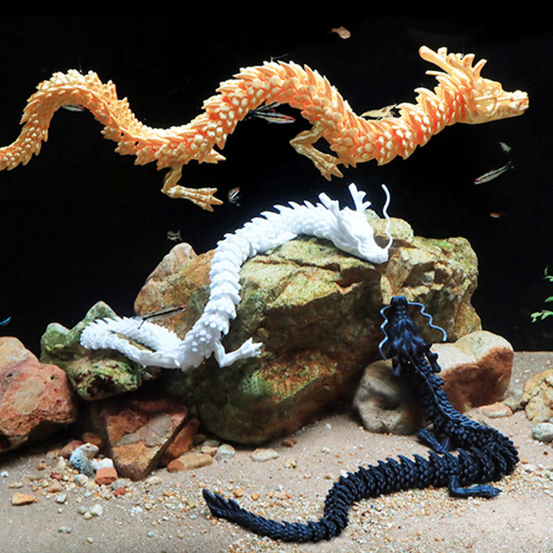 Buddha Stones Feng Shui Dragon Luminous 3D Printed Dragon Luck Success Home Decoration