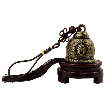 Buddha Stones Feng Shui Buddha Koi Fish Phoenix Wind Chime Bell Luck Wall Hanging Decoration