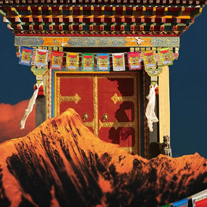 Buddha Stones Tibetan 10 Colors Windhorse Buddha Healing Auspicious Outdoor Prayer Flag
