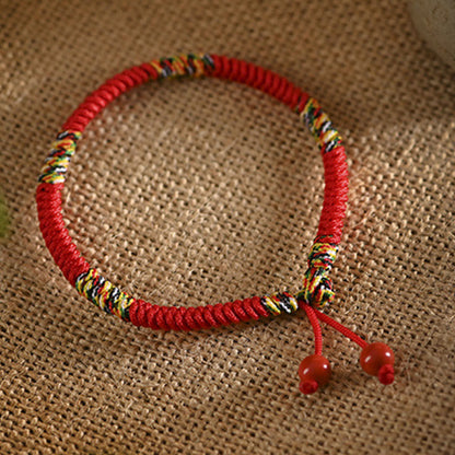 Buddha Stones Five Colors King Kong Knot String Protection Luck Bracelet