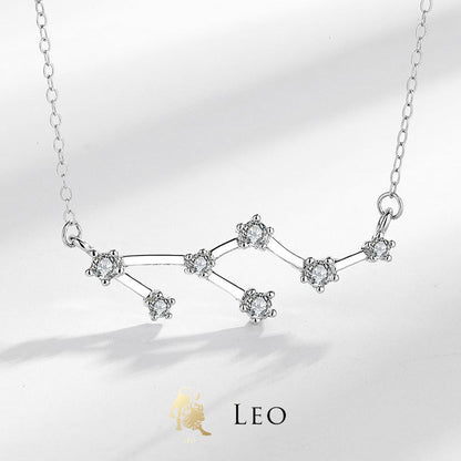 Buddha Stones 925 Sterling Silver 12 Constellations of the Zodiac Astrology Blessing Necklace Pendant
