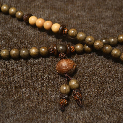 Buddha Stones Tibetan Sandalwood Protection Charm Mala Bracelet