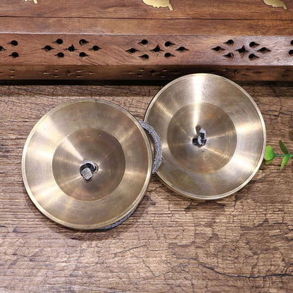 Buddha Stones Tibetan Tingsha Bell Auspicious Cloud Six True Words Copper Wealth Decoration