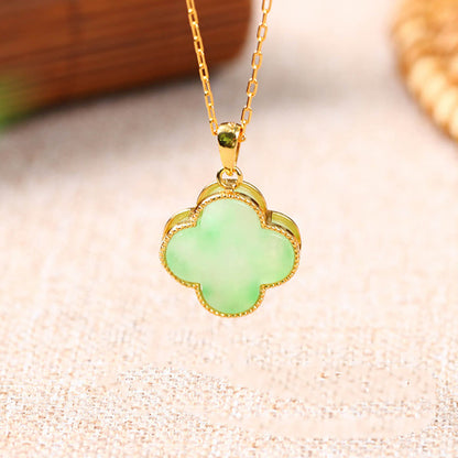 Buddha Stones "May Luck and Joy Be With You" Jade Necklace Includes Gift Message Card