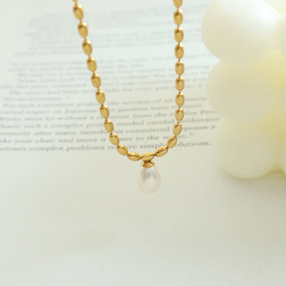 Buddha Stones Pearl Bead Peace Necklace Pendant
