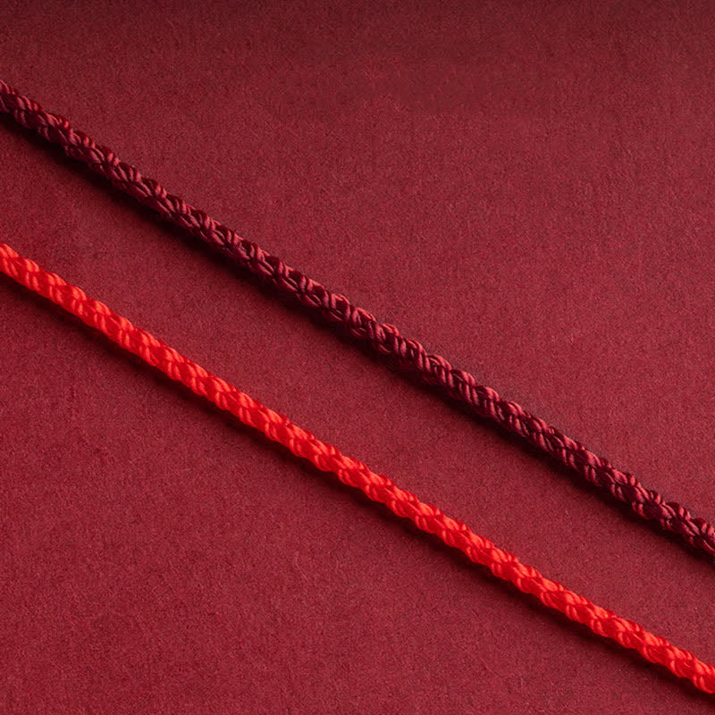 Buddha Stones Cinnabar Blessing Red String Golden Infinity Symbol Bracelet Anklet